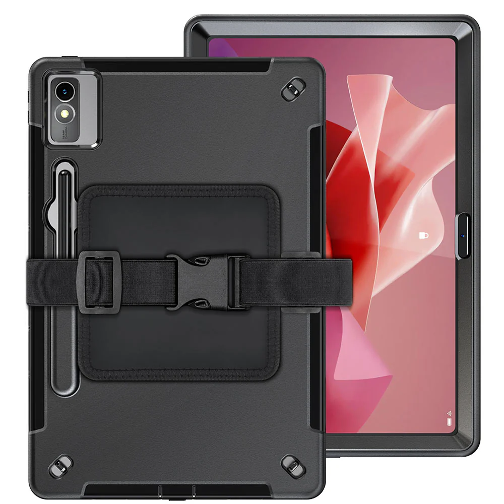 RKB-LN-P12 | Lenovo Tab P12 TB370 | Rainproof Rugged Case | Pilot Kneeboard & Clipboard with leg strap