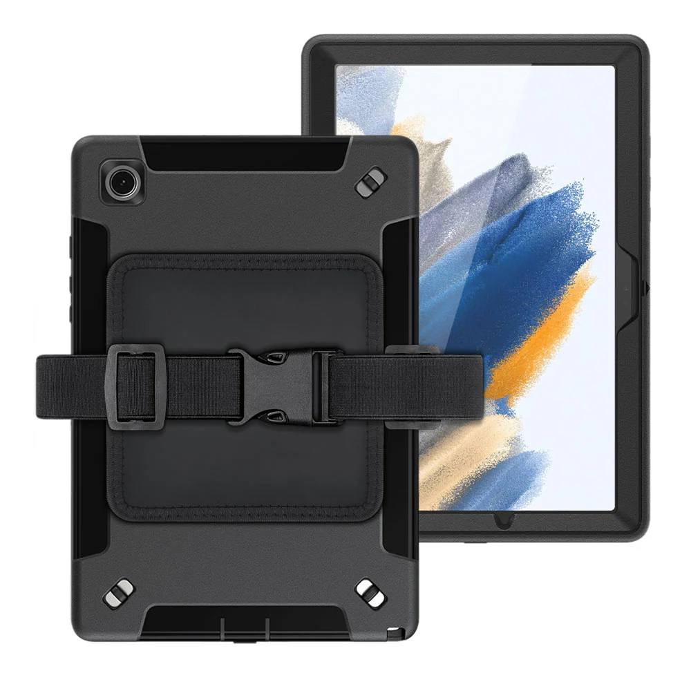RKB-SS-X205 | Samsung Galaxy Tab A8 SM-X200 / X205 | Rainproof Rugged Case | Pilot Kneeboard & Clipboard with leg strap