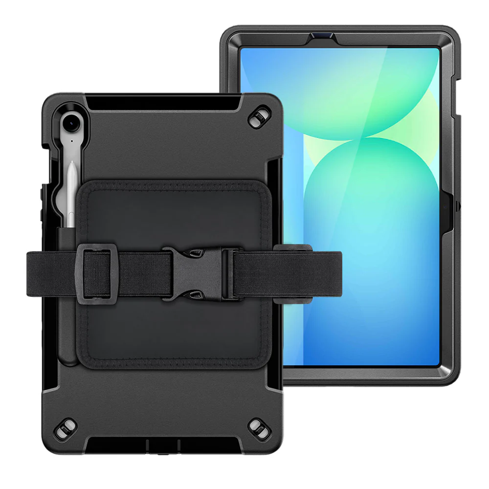 RKB-SS-X510 | Samsung Galaxy Tab S10 FE SM-X520 X526 X528 / S10 Lite SM-X400 X406 | Rainproof Rugged Case | Pilot Kneeboard & Clipboard with leg strap