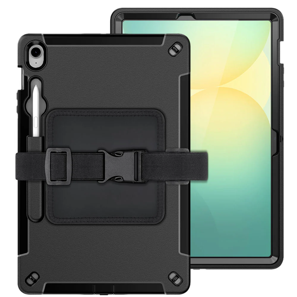 RKB-SS-X620 | Samsung Galaxy Tab S10 FE+ S10 FE Plus SM-X620 X626 X628 | Rainproof Rugged Case | Pilot Kneeboard & Clipboard with leg strap