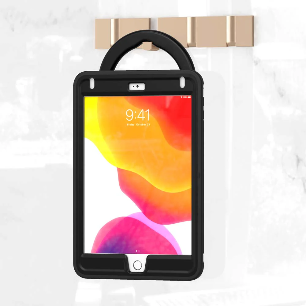 RON-iPad-M54 | iPad mini 5 / mini 4 | Rugged case with kick-stand & pencil Holder & folding grip - Image 6