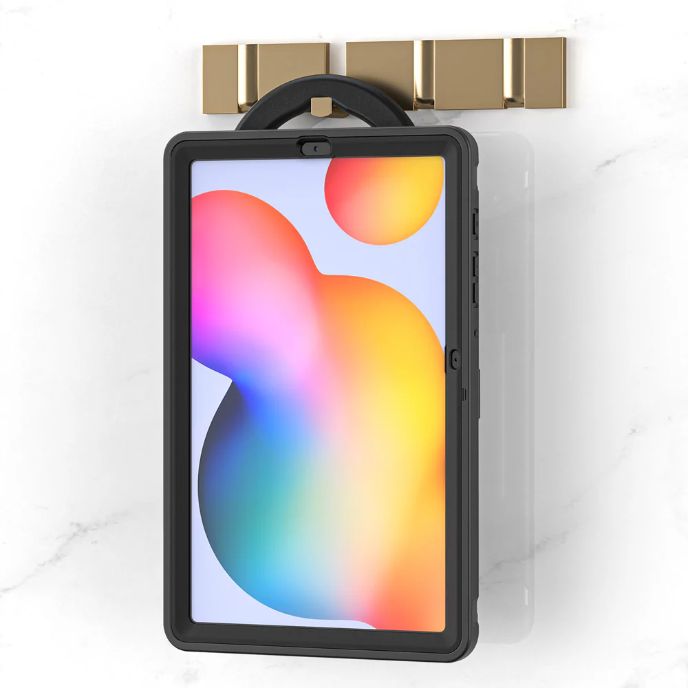 RON-SS-P610 | Samsung Galaxy Tab S6 Lite SM-P620 P625 (2024) / SM-P613 P619 (2022) / SM-P610 P615 (2020) | Rugged case with kick-stand & pencil Holder & folding grip - Image 6