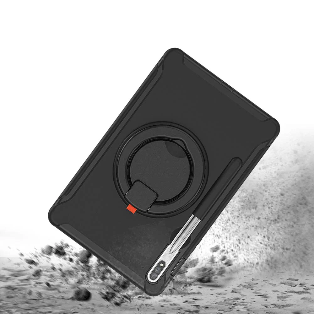 RON-SS-S7 | Samsung Galaxy Tab S8 SM-X700 / SM-X706 | Rugged case with kick-stand & pencil Holder & folding grip - Image 4