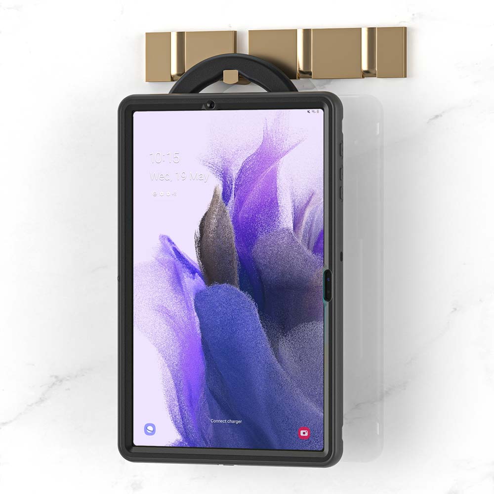 RON-SS-S7FE | Samsung Galaxy Tab S7 FE SM-T730 / T733 / T736B / T735NZ | Rugged case with kick-stand & pencil Holder & folding grip - Image 6