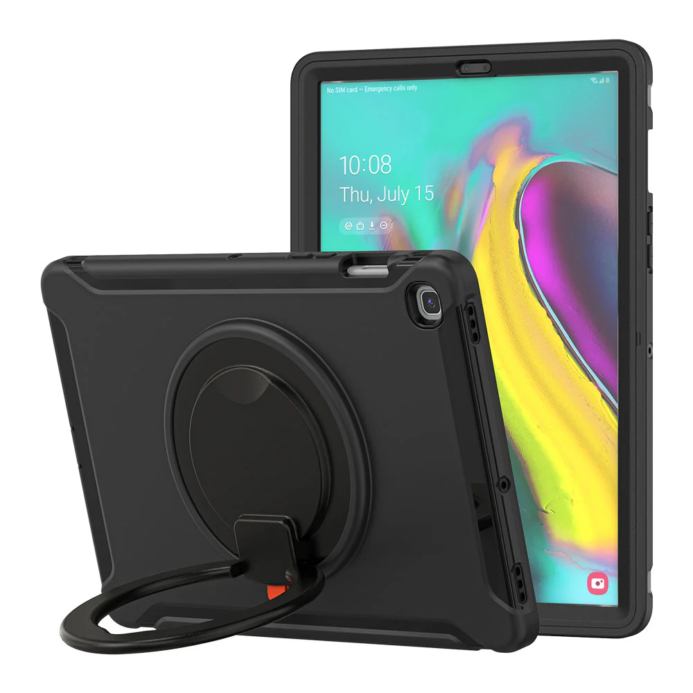 RON-SS-T720 | Samsung Galaxy Tab S5e T720 T725 | Rugged case with kick-stand & pencil Holder & folding grip