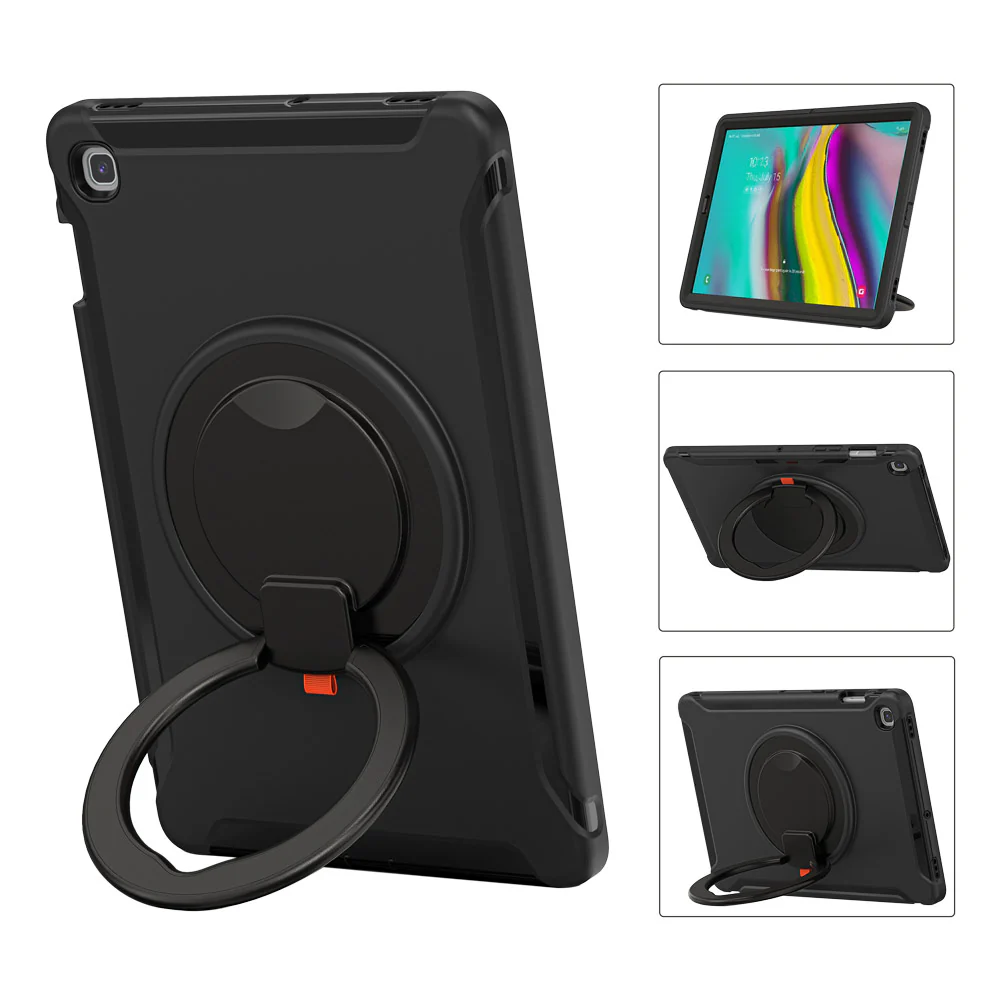 RON-SS-T720 | Samsung Galaxy Tab S5e T720 T725 | Rugged case with kick-stand & pencil Holder & folding grip - Image 2