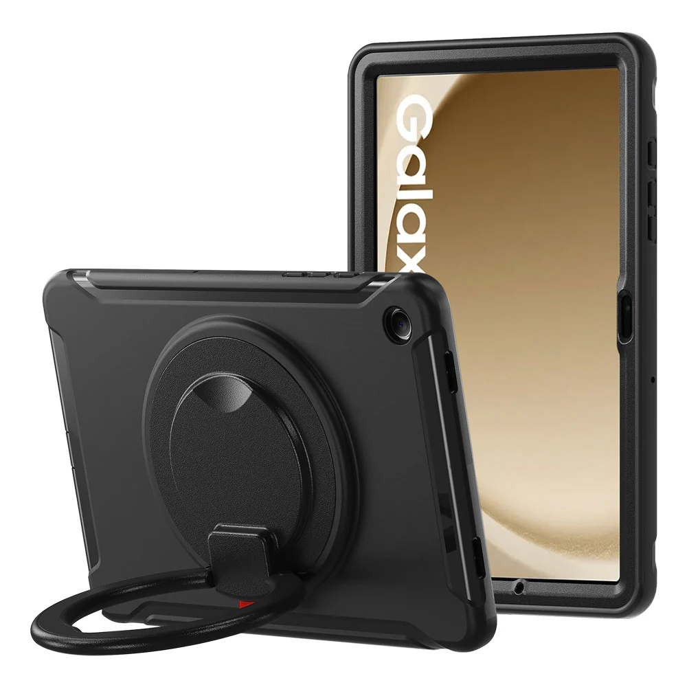 RON-SS-X230 | Samsung Galaxy Tab A11+ A11 Plus ( 11" ) SM-X230 / SM-X235 / SM-X236 / SM-X238 | Rugged case with kick-stand & pencil Holder & folding grip