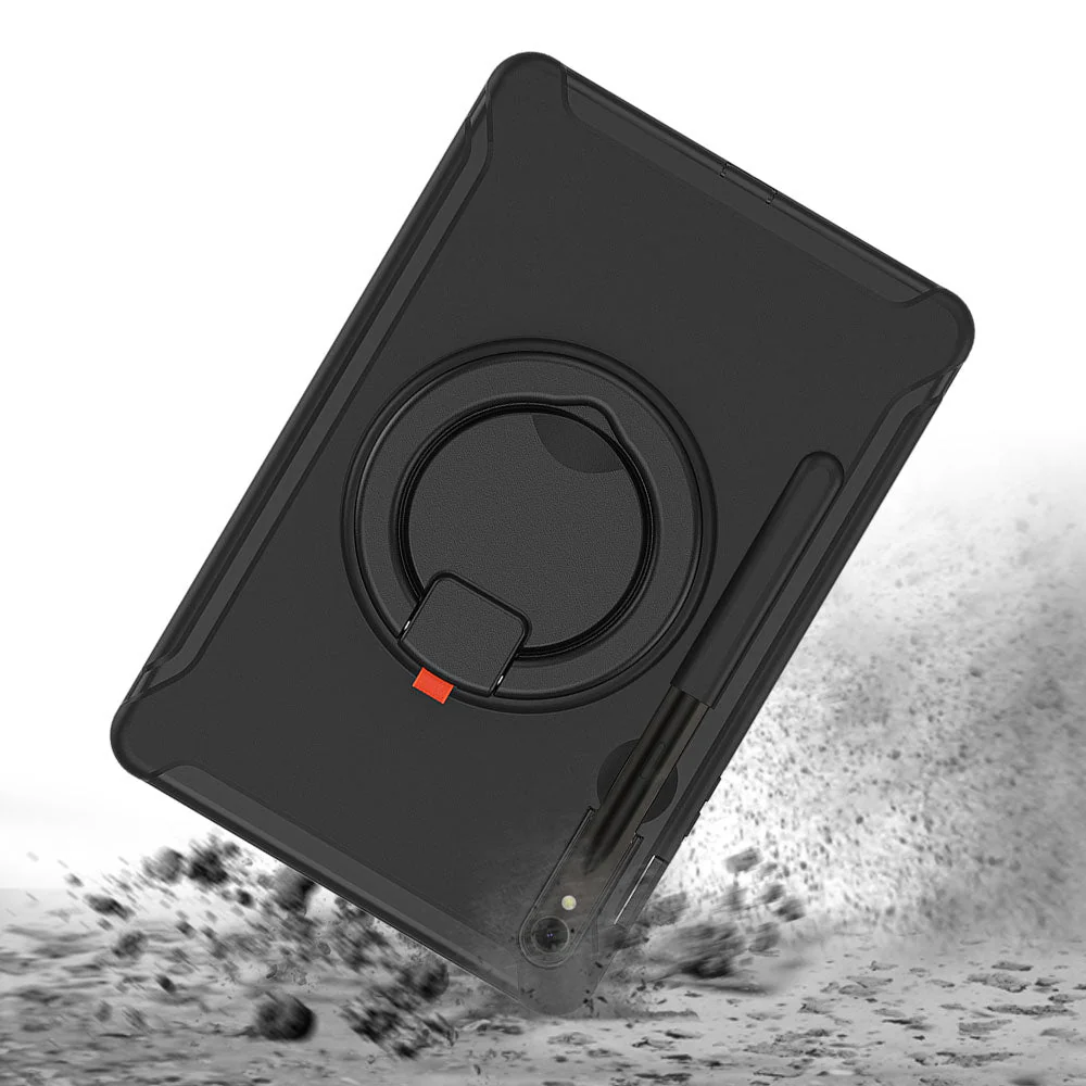 RON-SS-X710 | Samsung Galaxy Tab S10 FE SM-X520 / X526 / X528 | Rugged case with kick-stand & pencil Holder & folding grip - Image 7