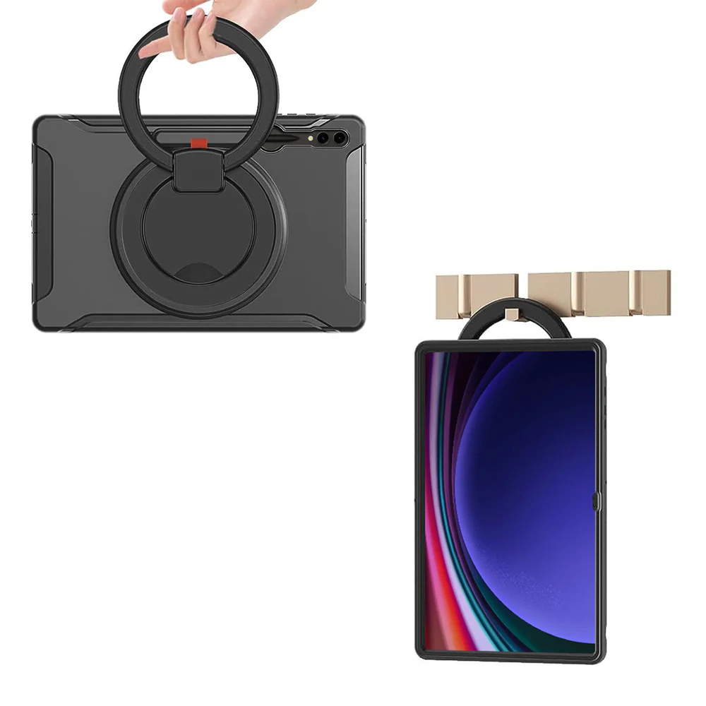 RON-SS-X910 | Samsung Galaxy Tab S9 Ultra SM-X910 / X916 / X918 | Rugged case with kick-stand & pencil Holder & folding grip - Image 5