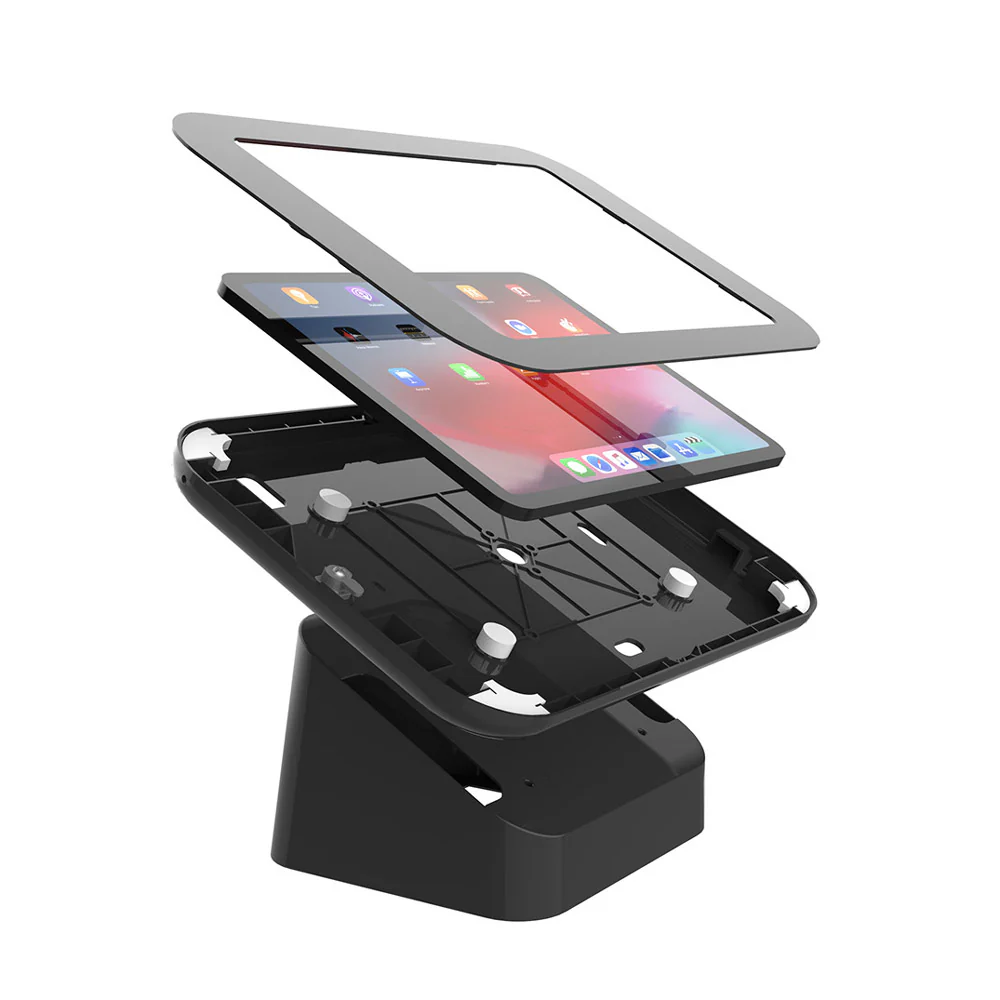 SCM1-iPad-A3 | iPad Air 3 | 2-in-1 Counter Stand Kiosk or Wall Mount | Security Enclosure with Key Lock - Image 2
