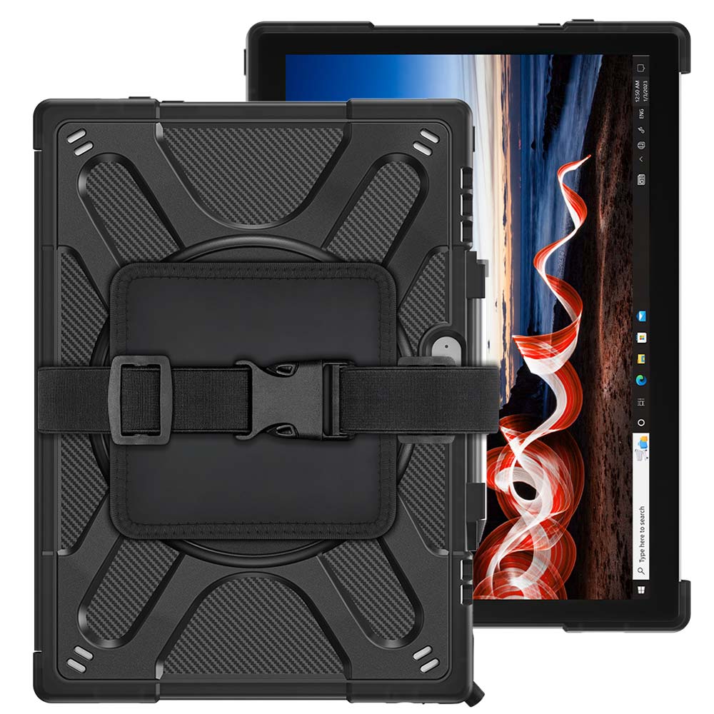 SKB-LN-X12 | Lenovo ThinkPad X12 Detachable ( Gen 1 / Gen 2 ) | Ultra 2 layers shockproof rugged case kneeboard with leg strap