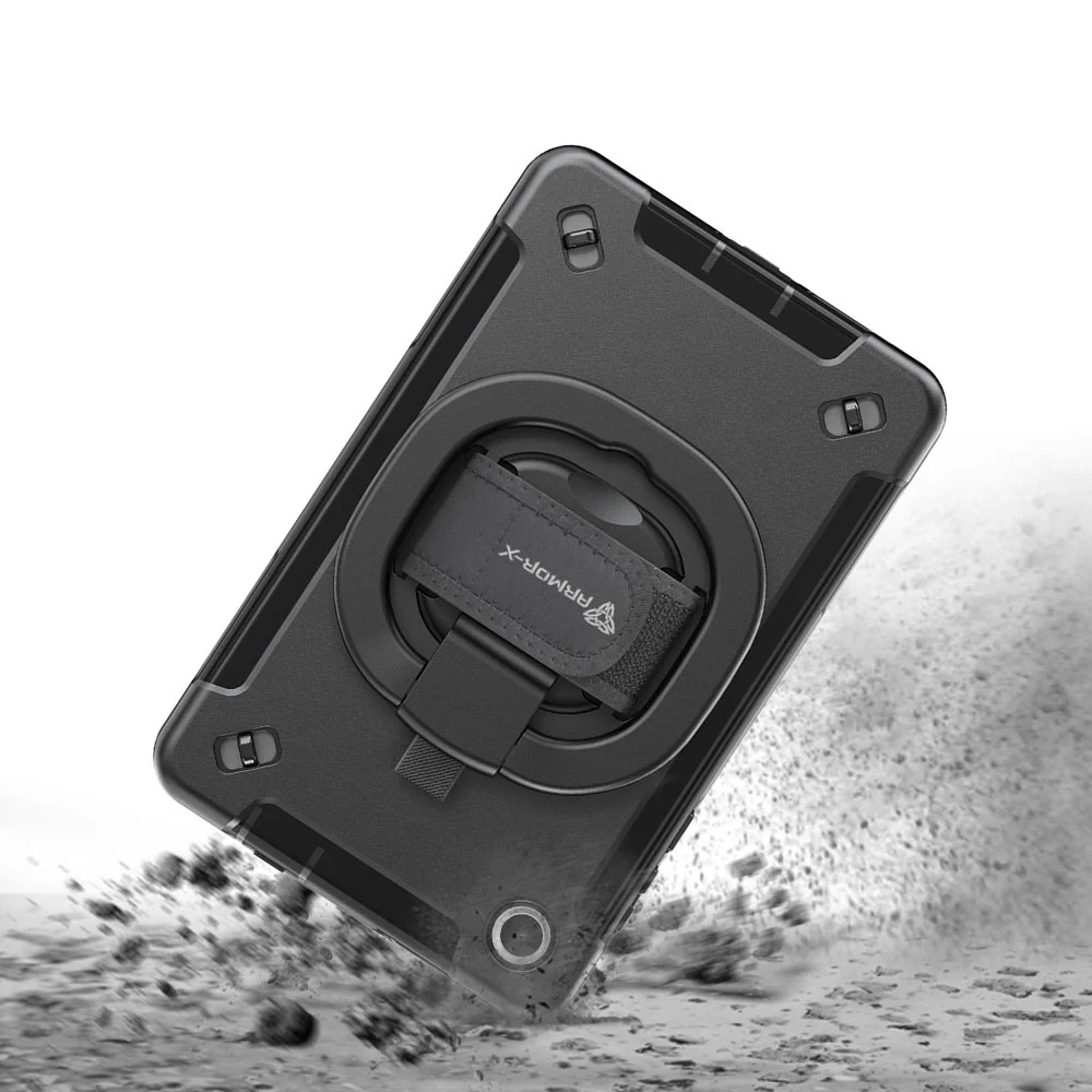 SKN-LN-M8G4 | Lenovo Tab M8 (4th Gen) 2024 TB301 / TB300 | Rainproof military grade rugged case with hand strap and kick-stand & folding grip - Image 10