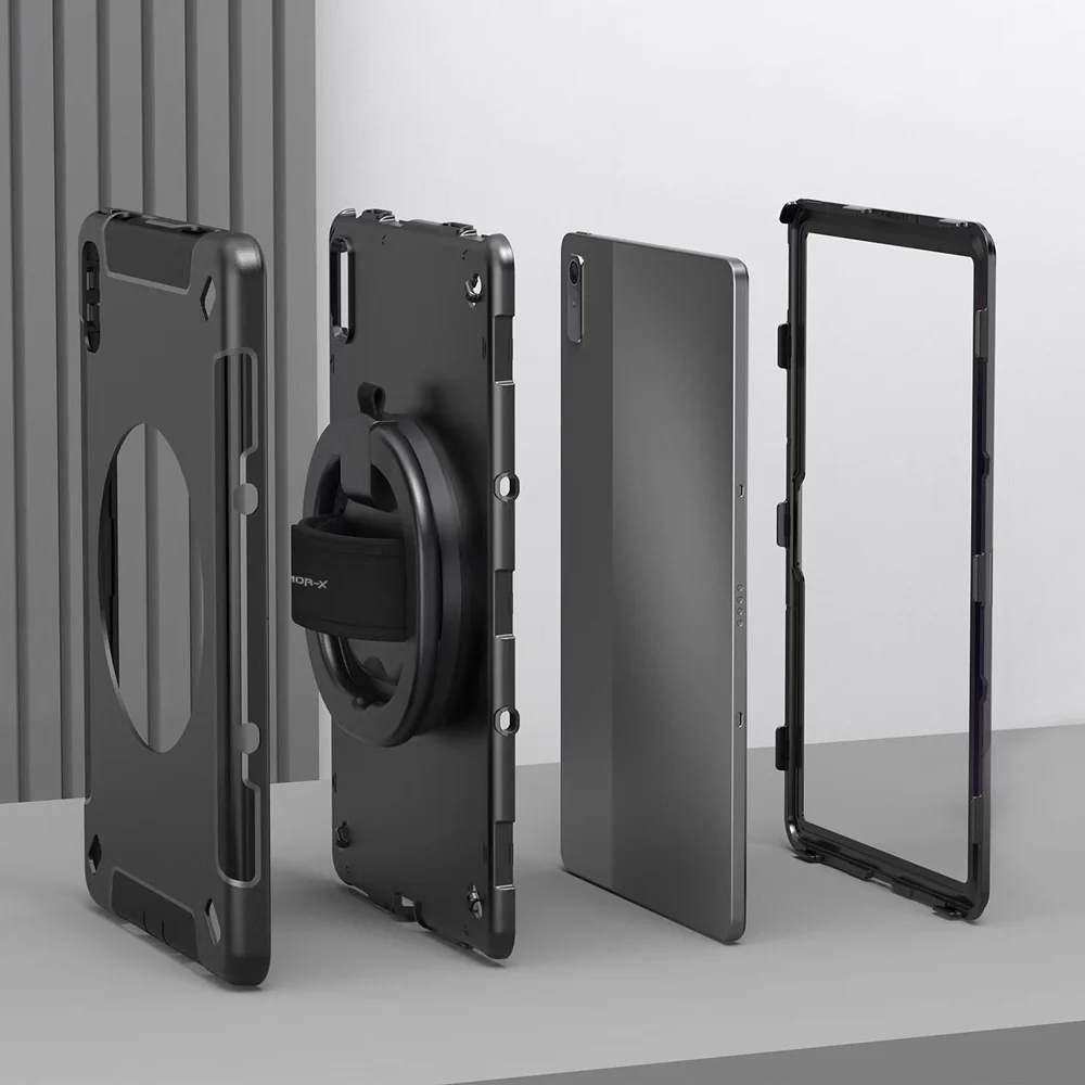 SKN-LN-P11G2 | Lenovo Tab P11 Gen 2 TB350 | Rainproof military grade rugged case with hand strap and kick-stand & folding grip - Image 11