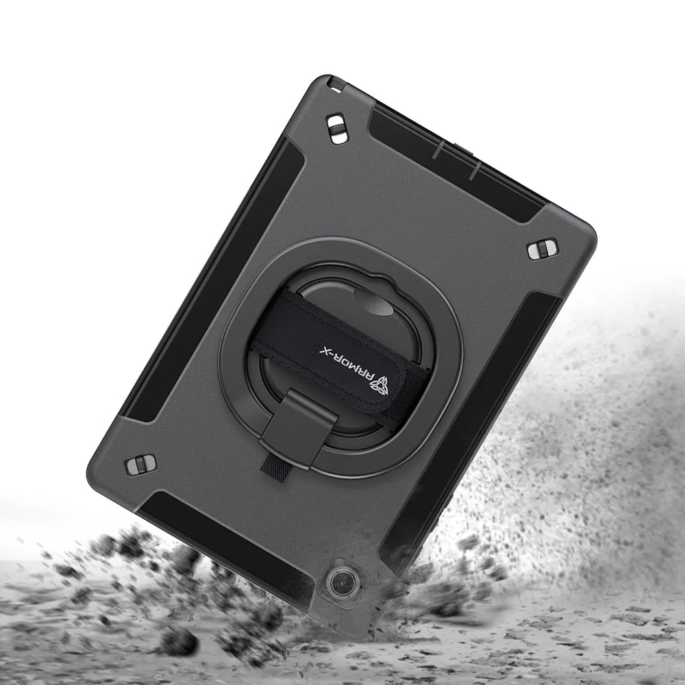 SKN-SS-X205 | Samsung Galaxy Tab A8 SM-X200 / X205 | Rainproof military grade rugged case with hand strap and kick-stand & folding grip - Image 9