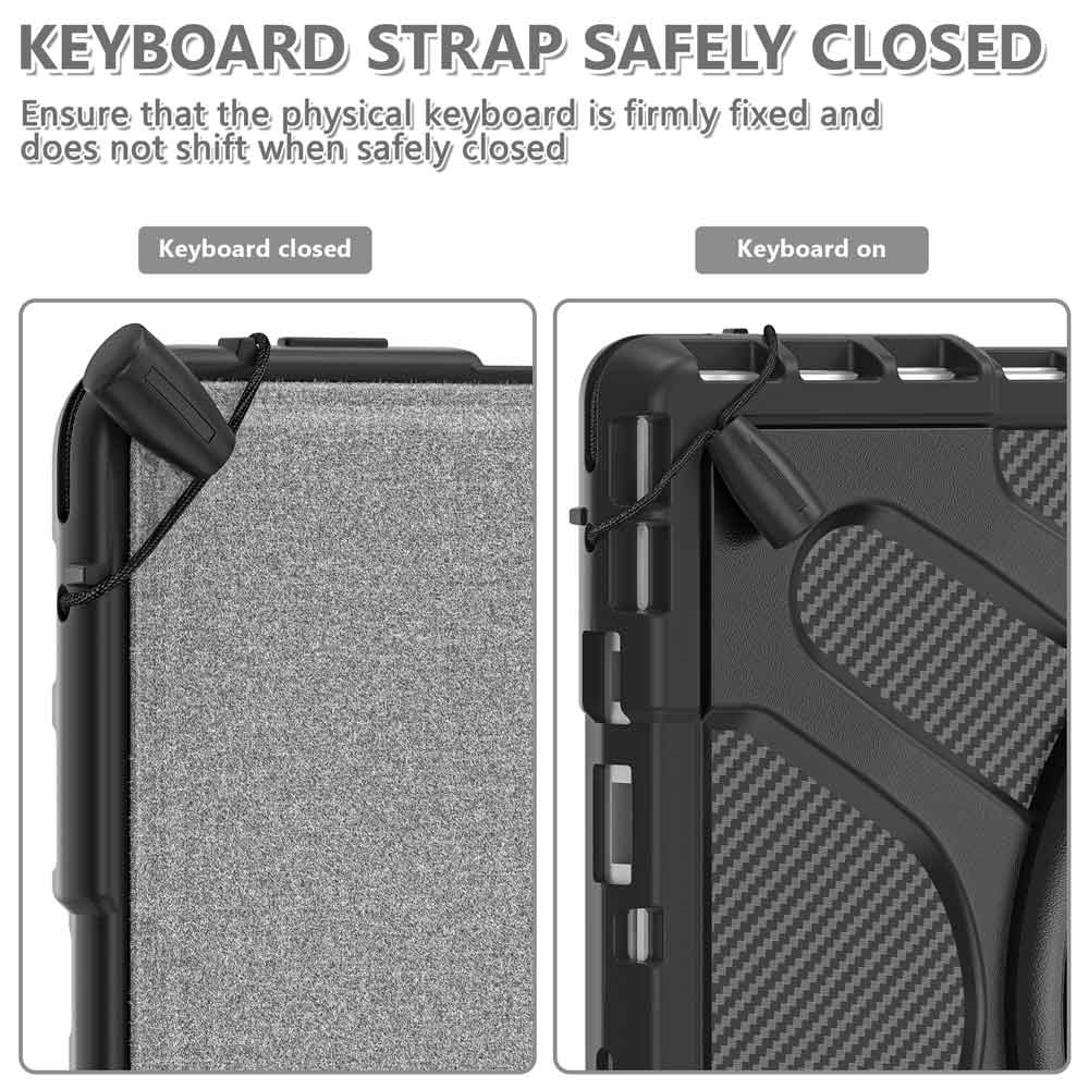 SLN-MS-SFPR7 | Microsoft Surface Pro 7 / 7 Plus / 6 / 5 / 4 | Ultra 2 layers shockproof rugged case with hand strap and kick-stand Compatible with keyboard - Image 4