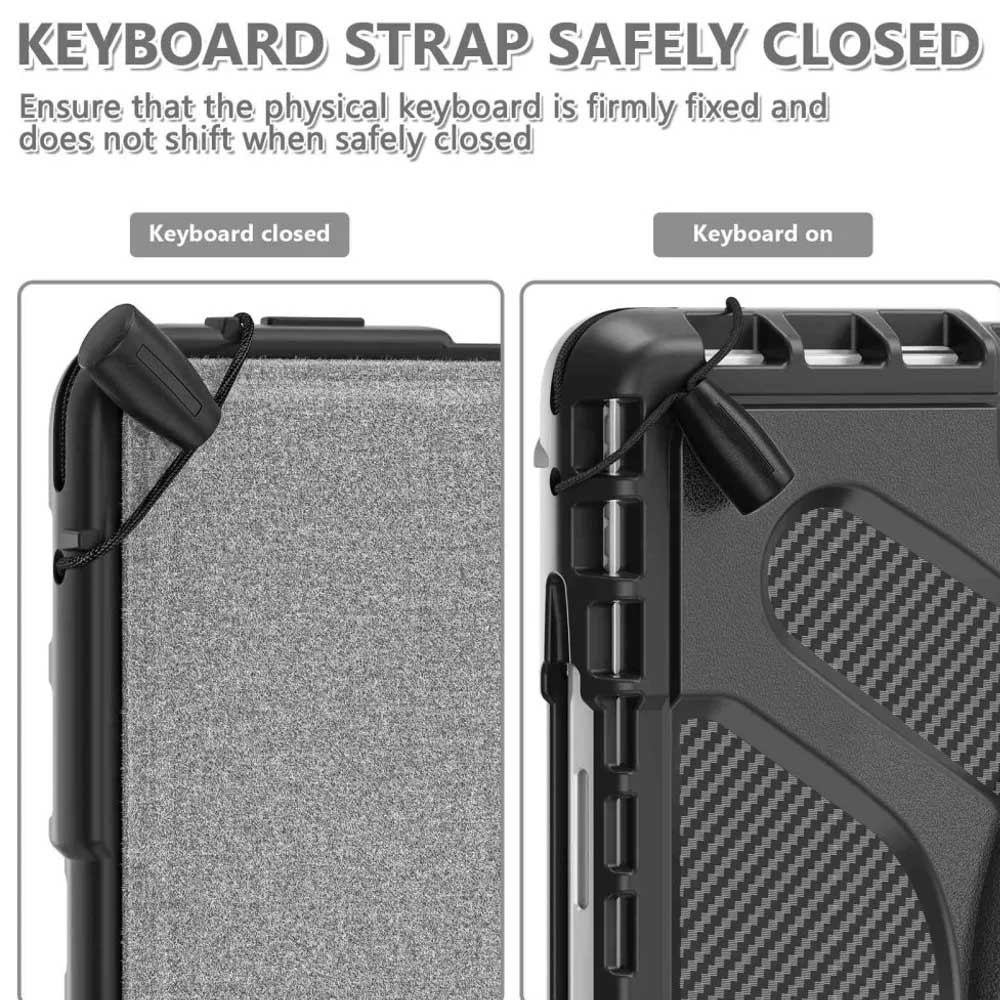SLN-MS-SFPR9 | Microsoft Surface Pro 13-inch Copilot+ PC | Ultra 2 layers shockproof rugged case with hand strap and kick-stand Compatible with keyboard - Image 4
