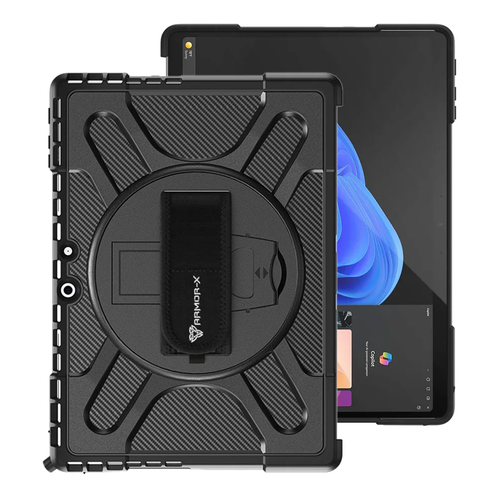 SLN-MS-SFPR9 | Microsoft Surface Pro 13-inch Copilot+ PC | Ultra 2 layers shockproof rugged case with hand strap and kick-stand Compatible with keyboard - Image 9