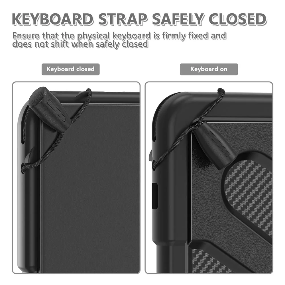 SLN-SS-X900 | Samsung Galaxy Tab S9 Ultra SM-X910 / X916 / X918 | Ultra 2 layers shockproof rugged case with hand strap and kick-stand Compatible with keyboard - Image 4