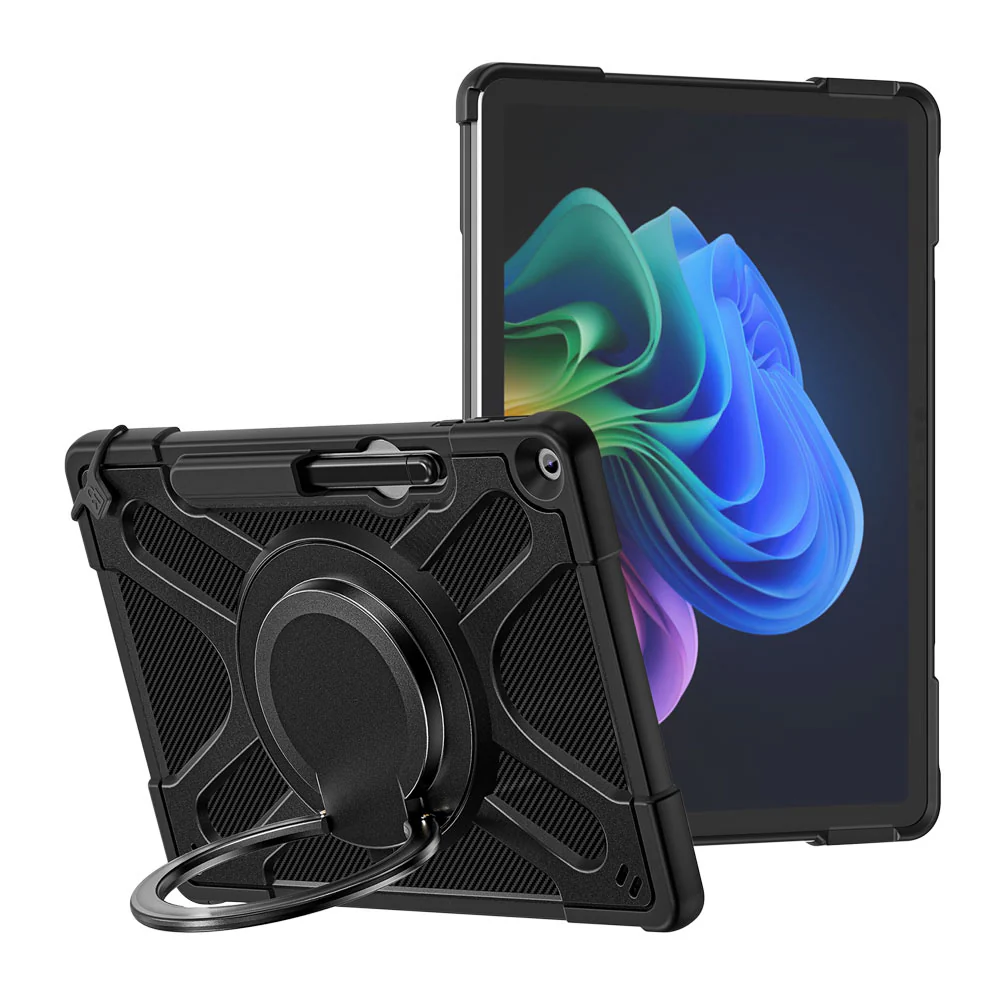 SON-MS-SFPR12 | Microsoft Surface Pro 12-inch Copilot+ PC | Ultra 2 layers shockproof rugged case with folding grip and kick-stand Compatible with keyboard