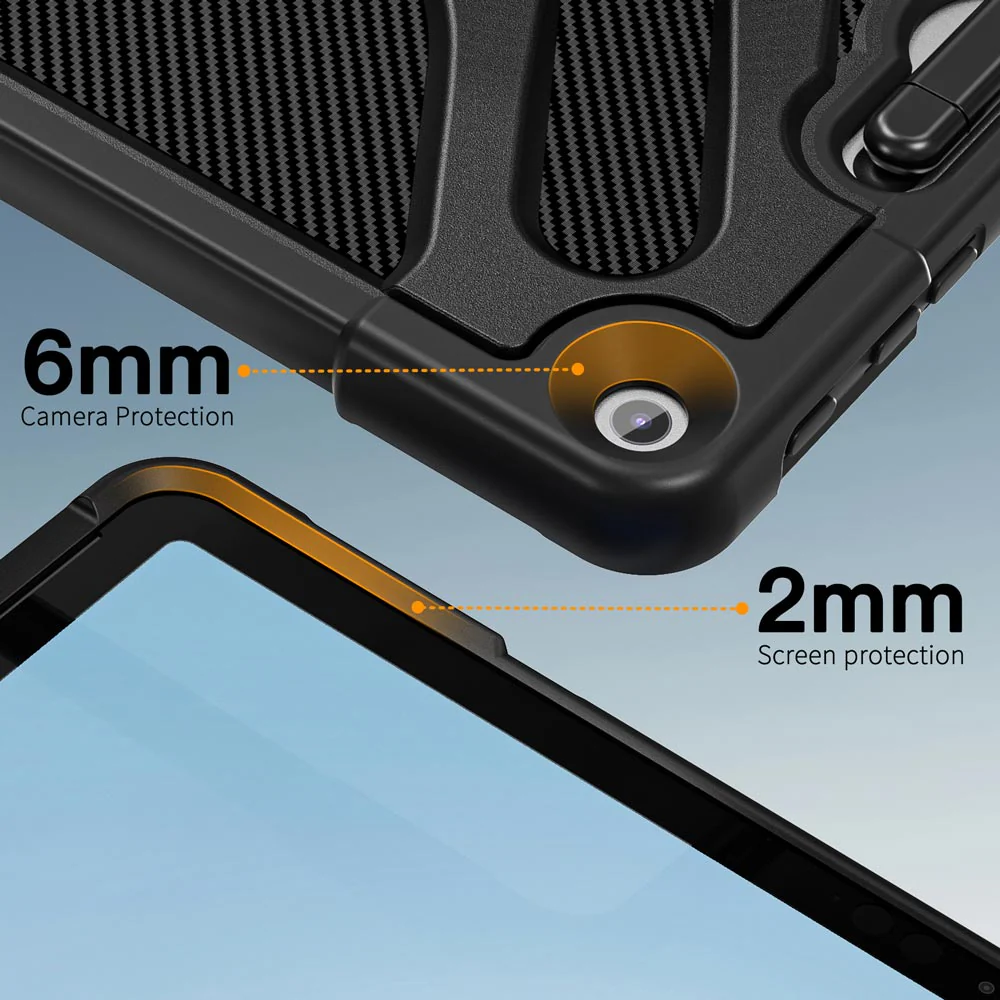 SON-MS-SFPR12 | Microsoft Surface Pro 12-inch Copilot+ PC | Ultra 2 layers shockproof rugged case with folding grip and kick-stand Compatible with keyboard - Image 4