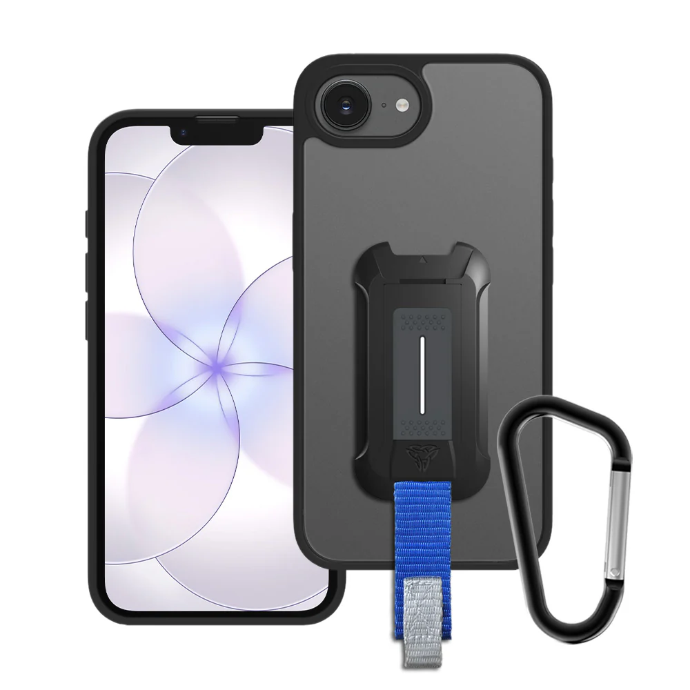 SX-IPH-16E | iPhone 17e / 16e | Shockproof Case w/ X-Mount & Carabiner