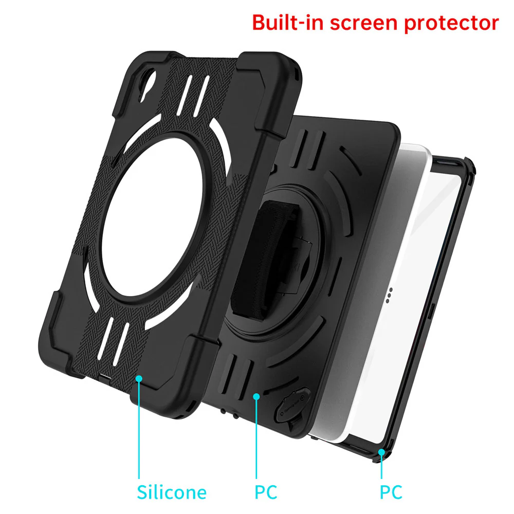 TPR-iPad-N5 | iPad 11-Inch (11th Gen / A16) | Rainproof military grade rugged case with hand strap and kick-stand - Image 3