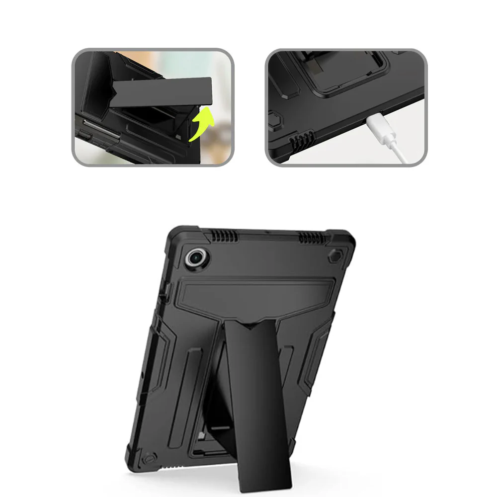 TRN-SS-X210 | Samsung Galaxy Tab A9+ A9 Plus ( 11" ) SM-X210 / SM-X215 / SM-X216 | 3 Layers Shockproof Rugged Case with Kick-Stand - Image 3