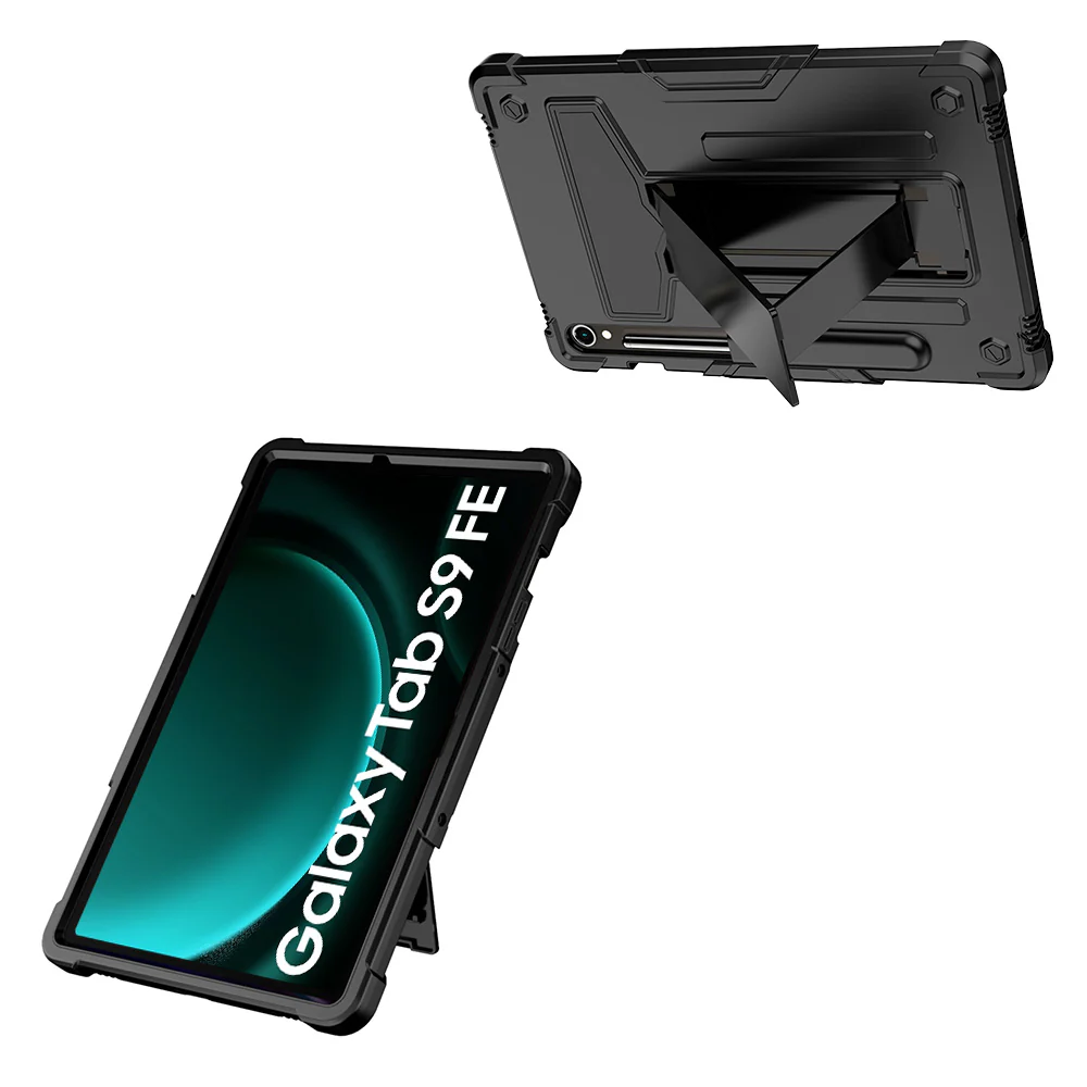 TRN-SS-X710 | Samsung Galaxy Tab S10 FE SM-X520 / X526 / X528 | 3 Layers Shockproof Rugged Case with Kick-Stand - Image 2