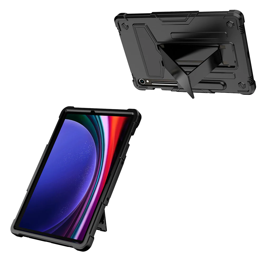 TRN-SS-X710 | Samsung Galaxy Tab S9 SM-X710 / X716 / X718 | 3 Layers Shockproof Rugged Case with Kick-Stand - Image 4