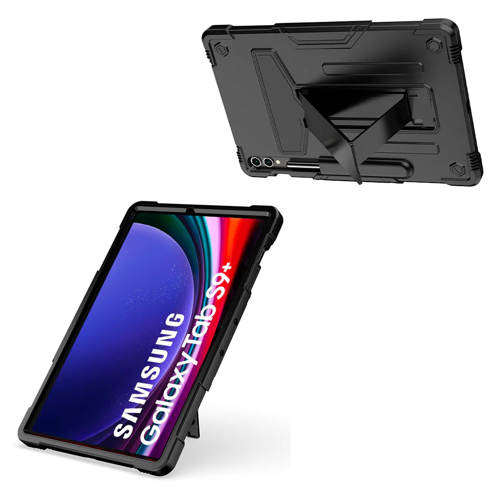 TRN-SS-X810 | Samsung Galaxy Tab S9+ S9 Plus SM-X810 / X816 / X818 | 3 Layers Shockproof Rugged Case with Kick-Stand - Image 4