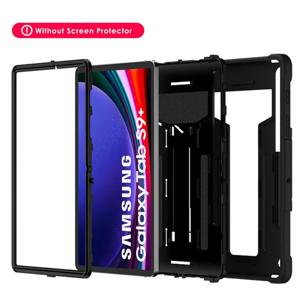 TRN-SS-X810 | Samsung Galaxy Tab S9+ S9 Plus SM-X810 / X816 / X818 | 3 Layers Shockproof Rugged Case with Kick-Stand - Image 5