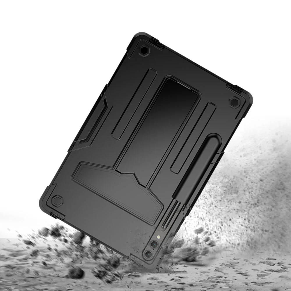 TRN-SS-X810 | Samsung Galaxy Tab S9 FE+ S9 FE Plus SM-X610 X616 X618 | 3 Layers Shockproof Rugged Case with Kick-Stand - Image 2