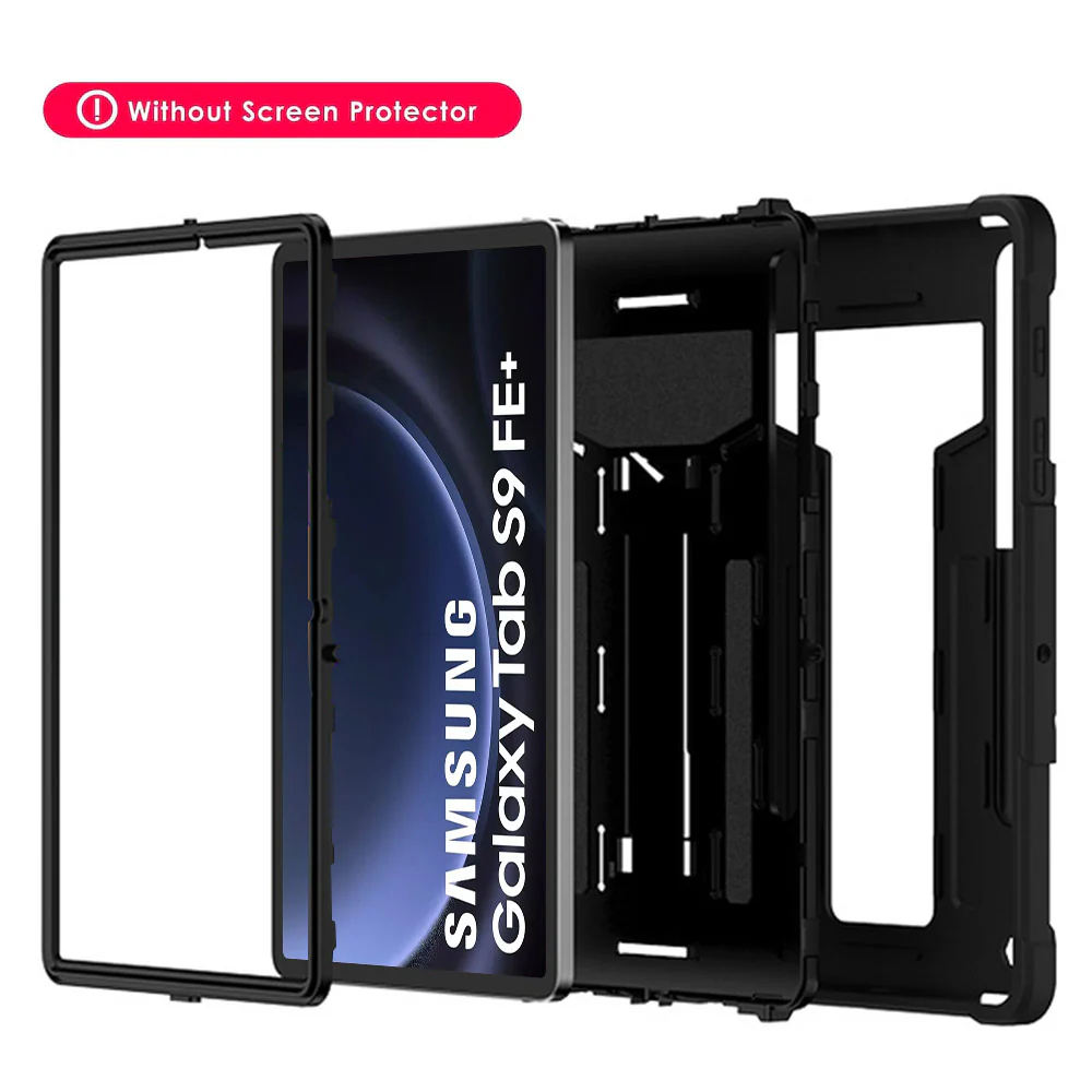 TRN-SS-X810 | Samsung Galaxy Tab S9 FE+ S9 FE Plus SM-X610 X616 X618 | 3 Layers Shockproof Rugged Case with Kick-Stand - Image 5