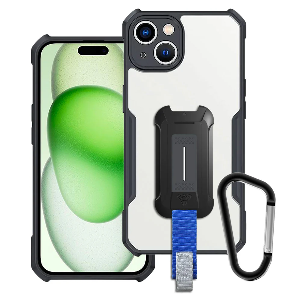 TX-IPH-15PL | iPhone 15 Plus Case | Slim Shockproof Case w/ KEY Mount & Carabiner