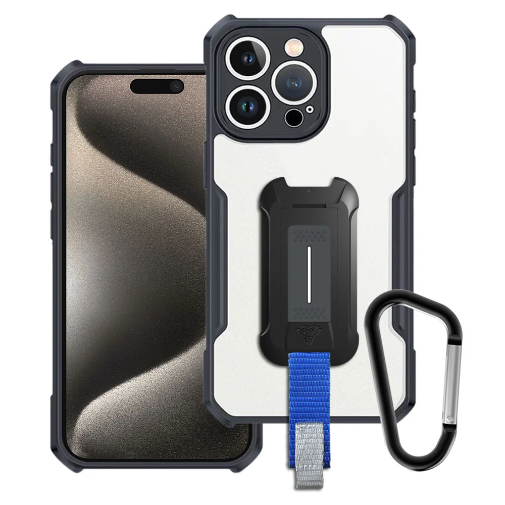 TX-IPH-15PMX | iPhone 15 Pro Max Case | Slim Shockproof Case w/ KEY Mount & Carabiner