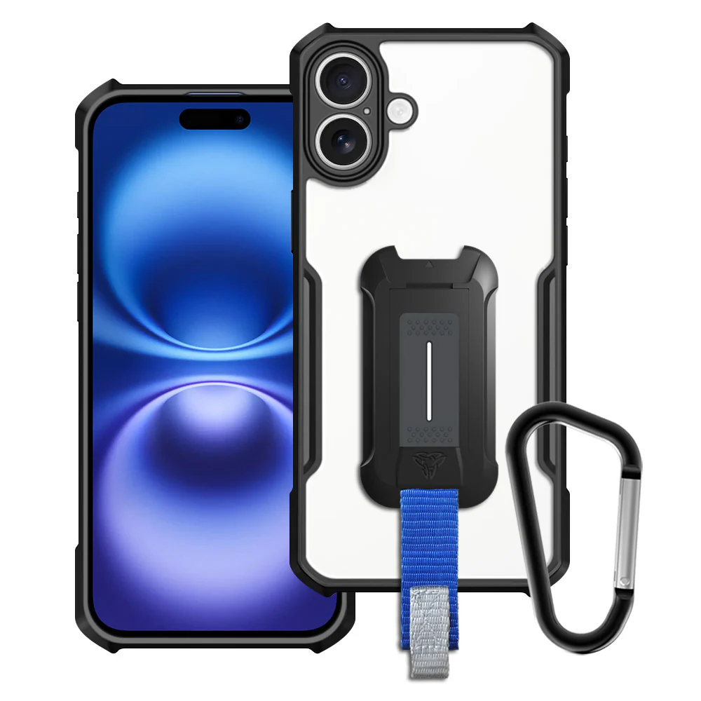 TX-IPH-16PL | iPhone 16 Plus Case | Slim Shockproof Case w/ KEY Mount & Carabiner