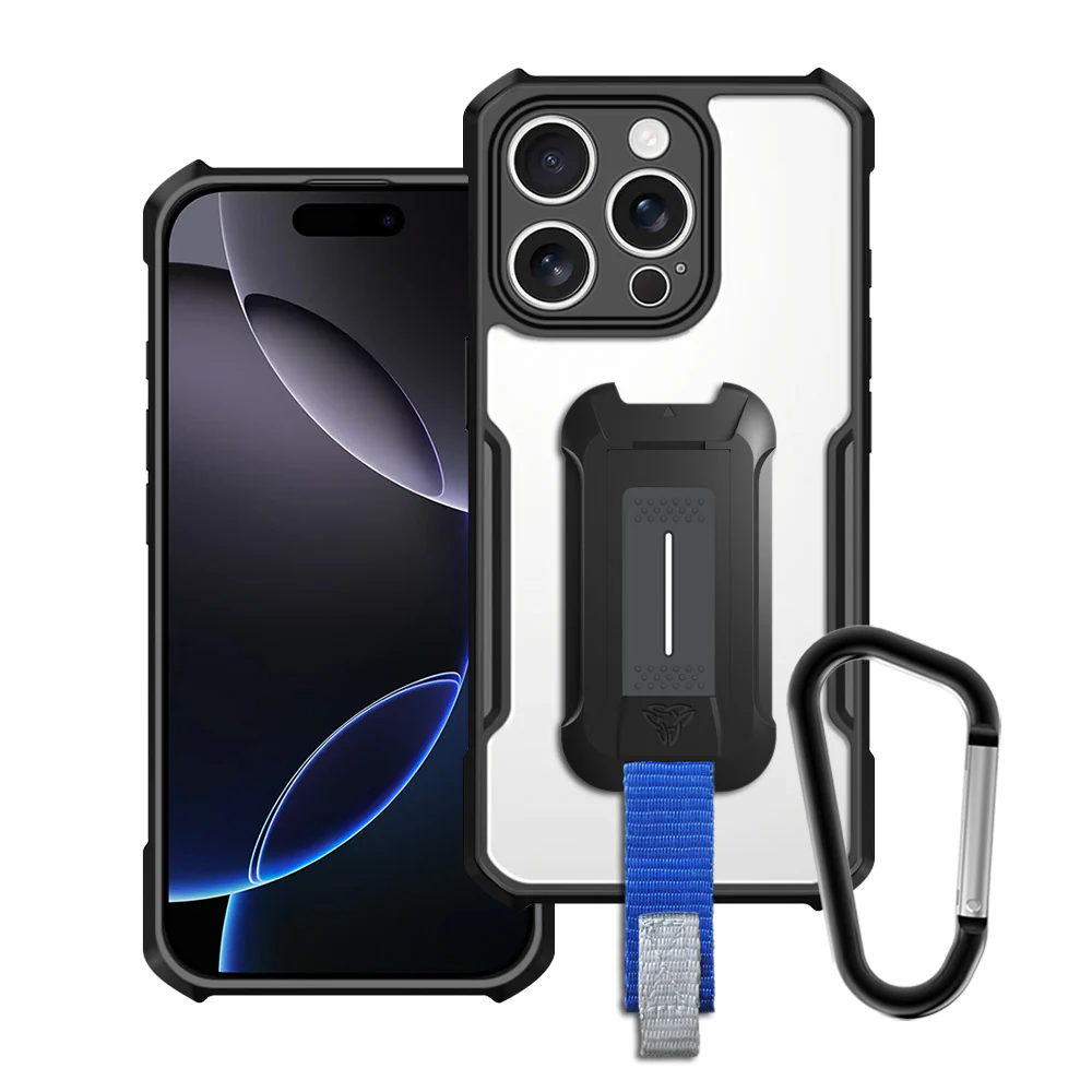 TX-IPH-16PRO | iPhone 16 Pro Case | Slim Shockproof Case w/ KEY Mount & Carabiner