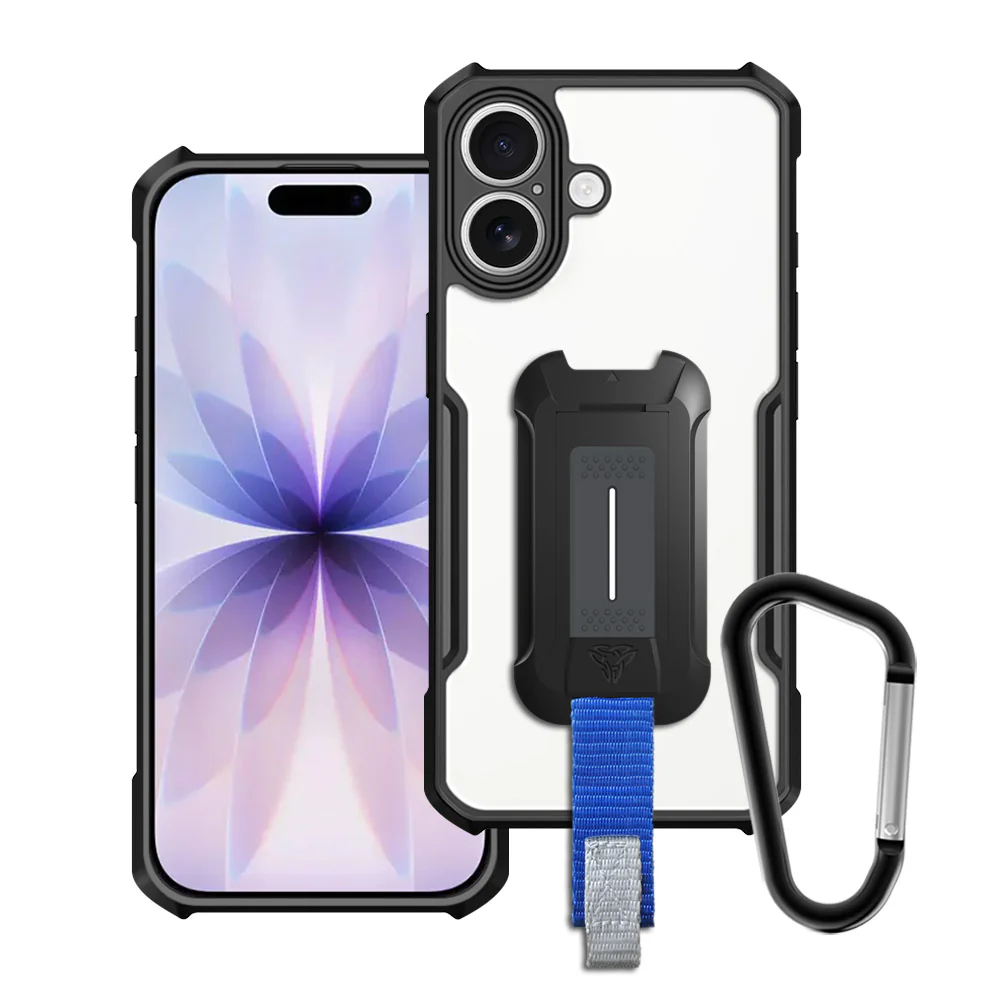 TX-IPH-17 | iPhone 17 Case | Slim Shockproof Case w/ KEY Mount & Carabiner