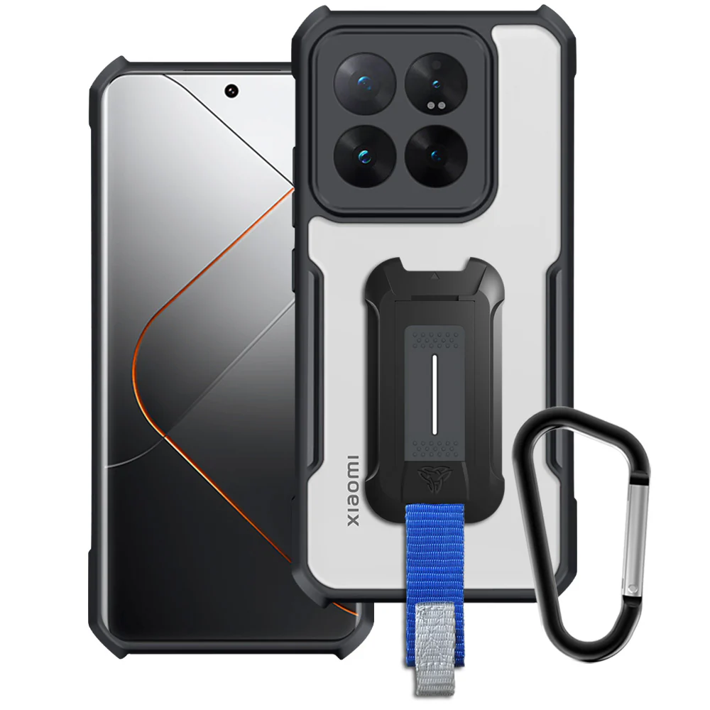 TX-Mi23-M14P | Xiaomi 14 Pro Case | Slim Shockproof Case w/ KEY Mount & Carabiner