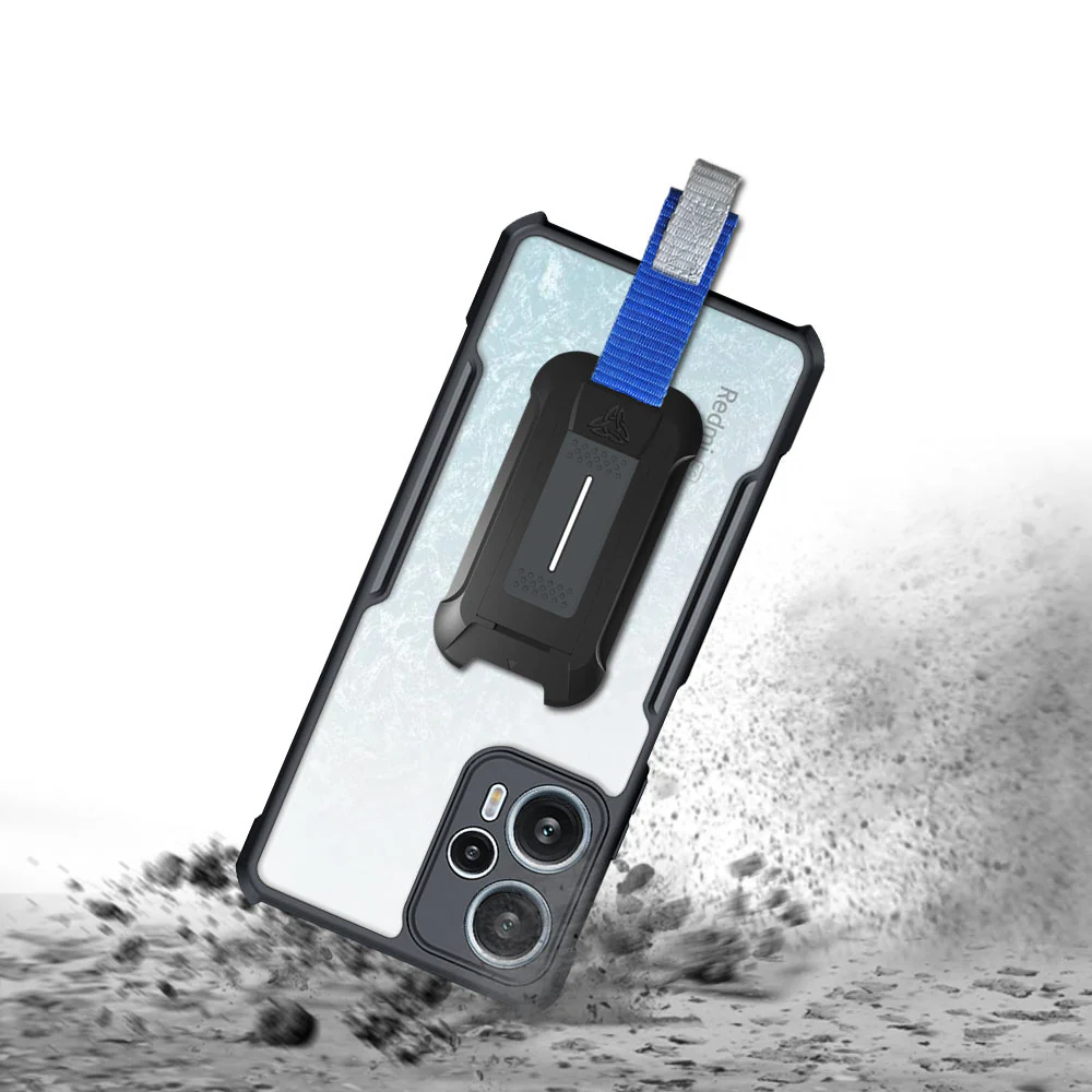 TX-Mi23-RMN12T | Xiaomi Redmi Note 12 Turbo Case | Slim Shockproof Case w/ KEY Mount & Carabiner - Image 2