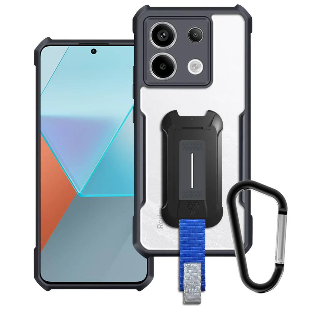 TX-Mi23-RMN13P5G | Xiaomi Redmi Note 13 Pro 5G Case | Slim Shockproof Case w/ KEY Mount & Carabiner