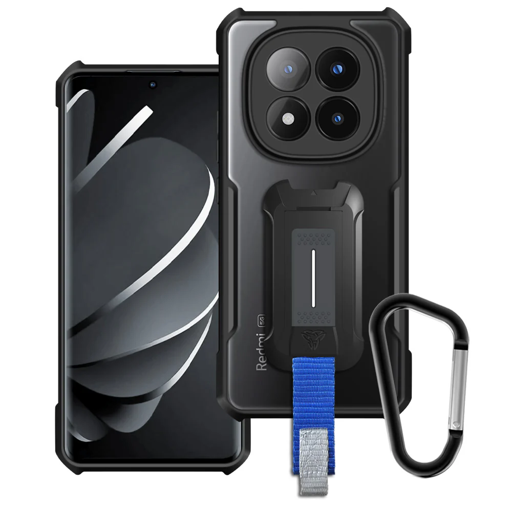 TX-Mi24-RMN14PRPL |  Xiaomi Redmi Note 14 Pro+ 5G Case | Slim Shockproof Case w/ KEY Mount & Carabiner