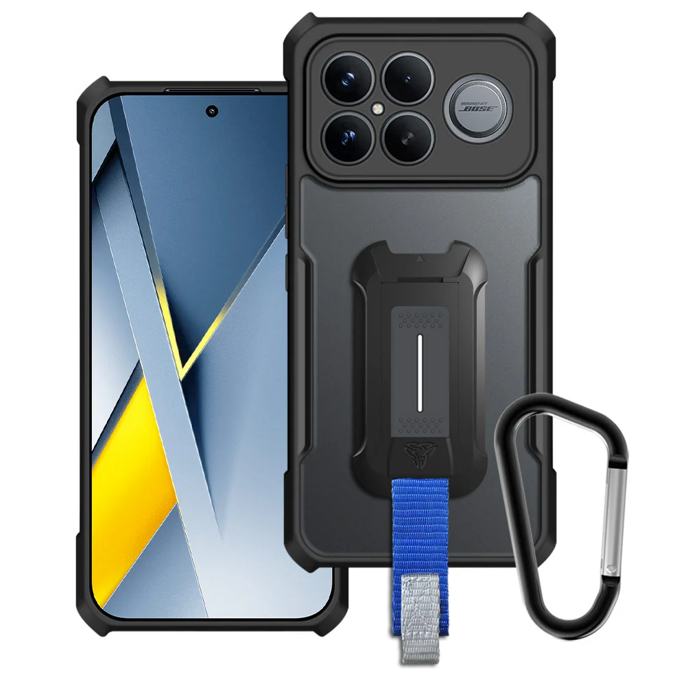 TX-Mi25-PCF8U |  Xiaomi Poco F8 Ultra / Redmi K90 Pro Max Case | Slim Shockproof Case w/ KEY Mount & Carabiner