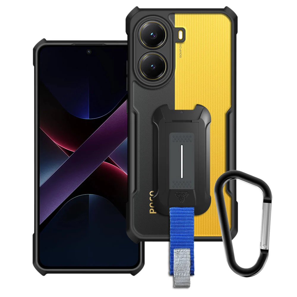 TX-Mi25-PCX7P |  Xiaomi Poco X7 Pro 5G Case | Slim Shockproof Case w/ KEY Mount & Carabiner