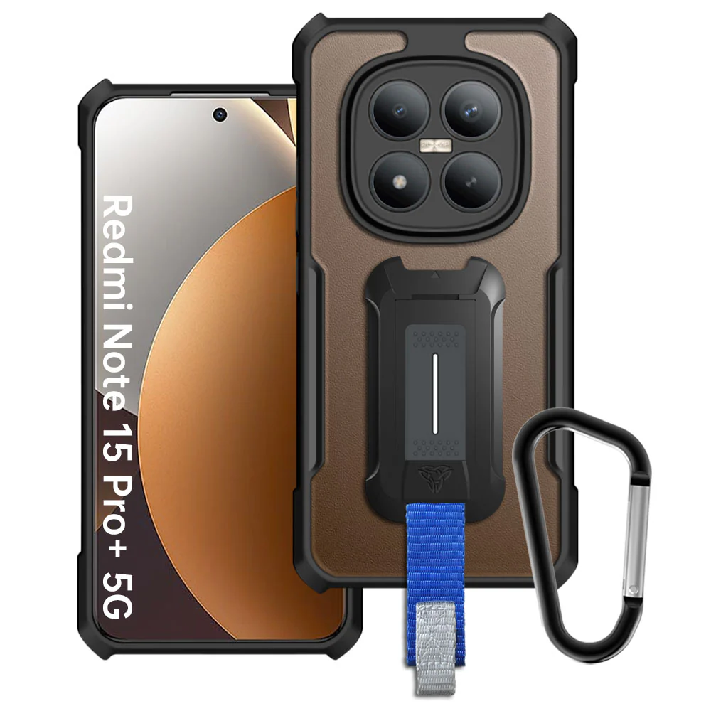 TX-Mi25-RMN15PRPL5G |  Xiaomi Redmi Note 15 Pro+ 5G Case | Slim Shockproof Case w/ KEY Mount & Carabiner