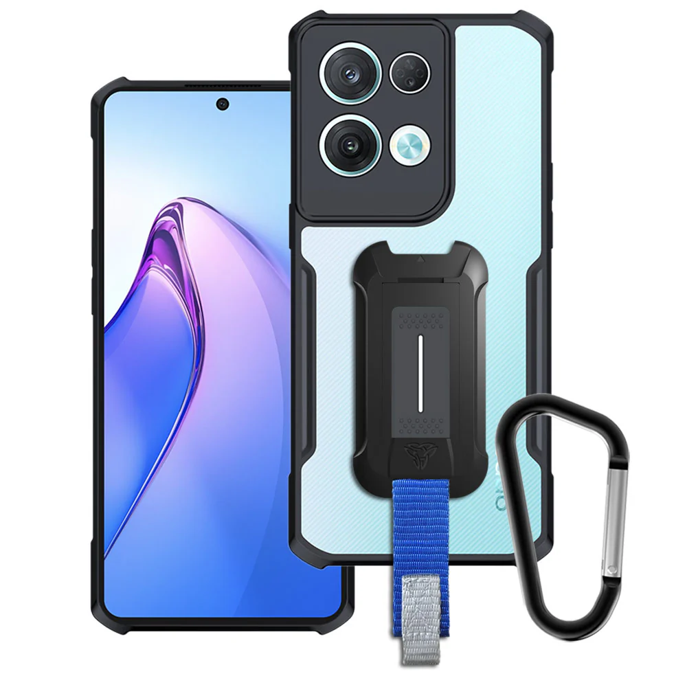 TX-OP22-RN8P |  OPPO Reno8 Pro Case | Slim Shockproof Case w/ KEY Mount & Carabiner