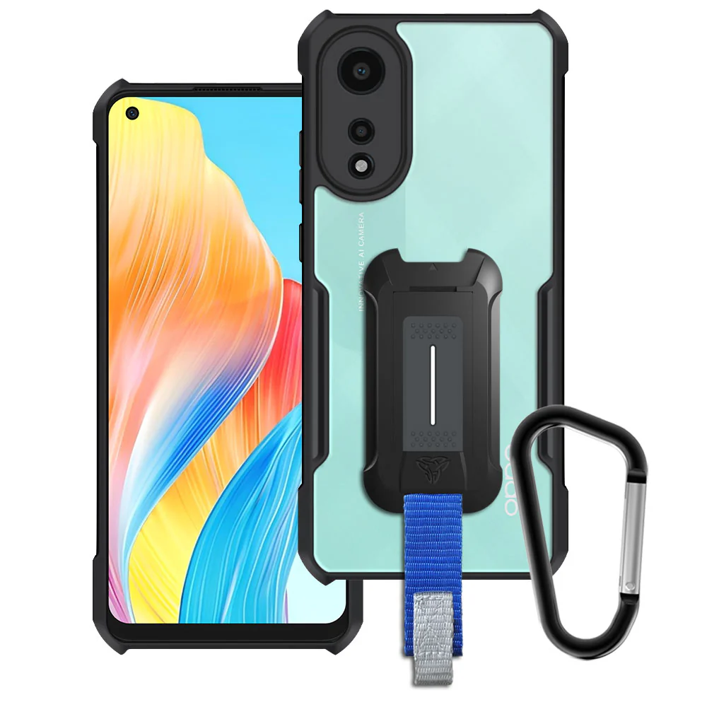 TX-OP23-A784G |  OPPO A78 4G Case | Slim Shockproof Case w/ KEY Mount & Carabiner