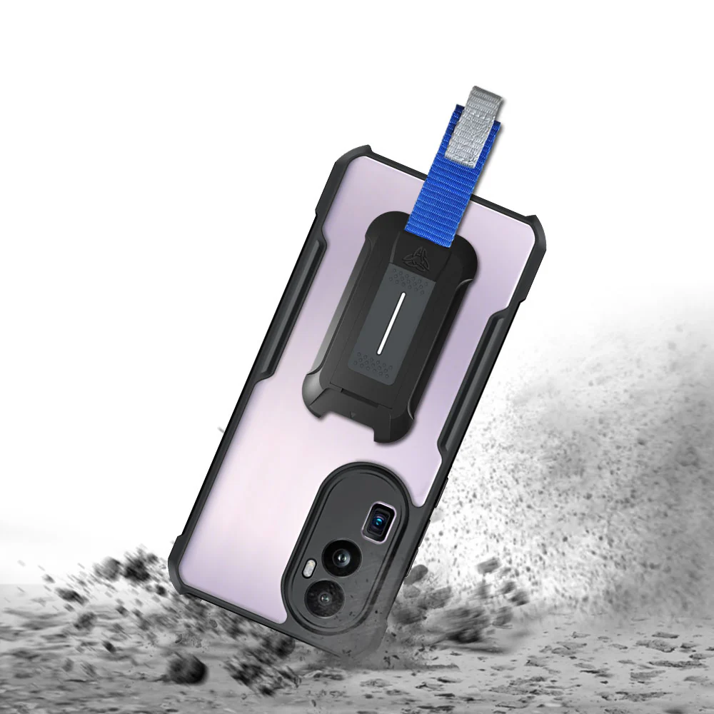 TX-OP23-RN10PRPL |  OPPO Reno10 Pro Plus Case | Slim Shockproof Case w/ KEY Mount & Carabiner - Image 2