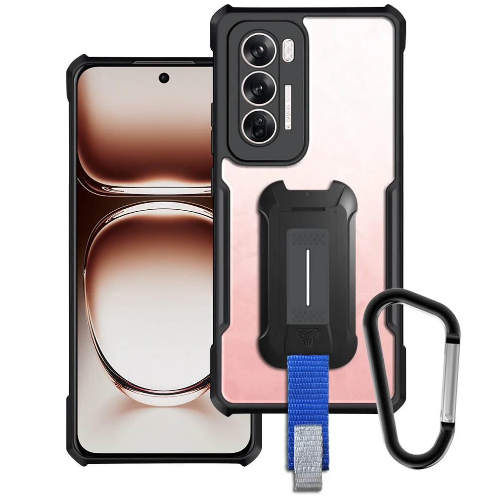 TX-OP24-RN12 | OPPO Reno12 5G Case | Slim Shockproof Case w/ KEY Mount & Carabiner