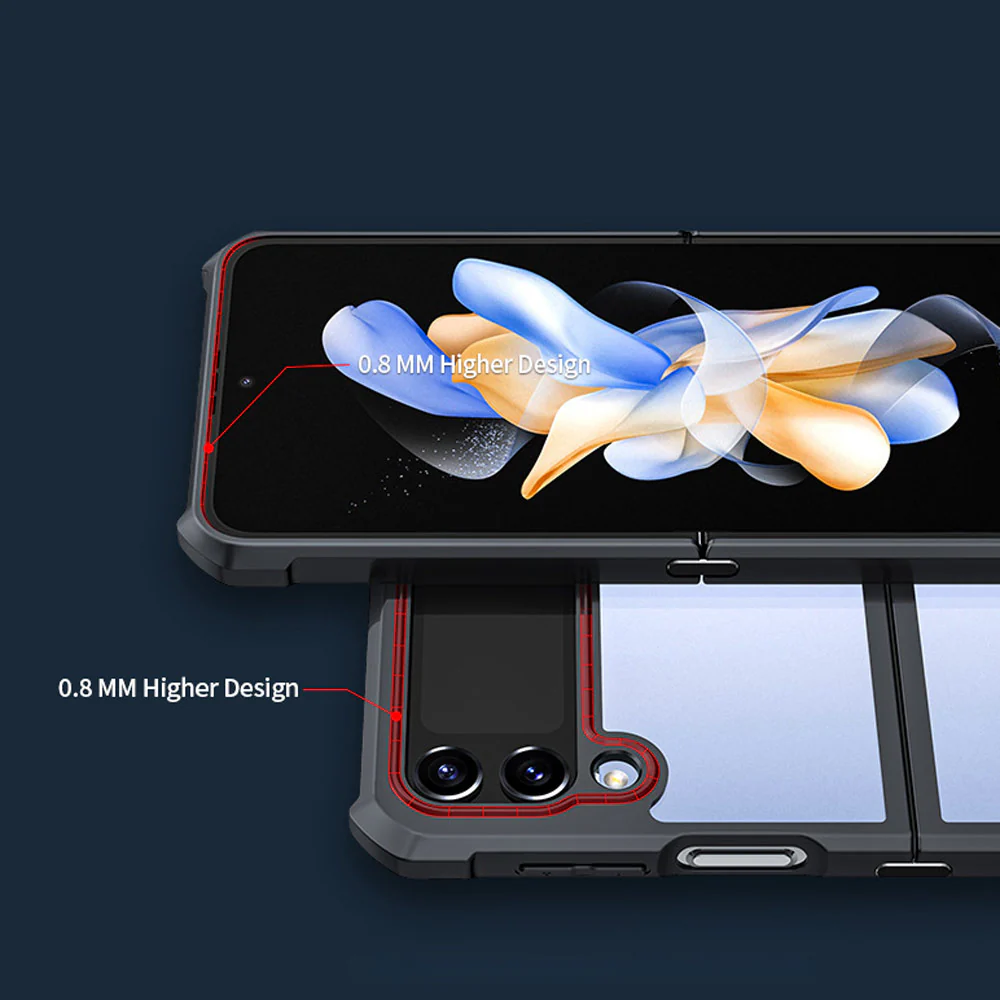 TX-SS22-ZFLIP4 | Samsung Galaxy Z Flip4 SM-F721 Case | Slim Shockproof Case w/ KEY Mount & Carabiner - Image 8